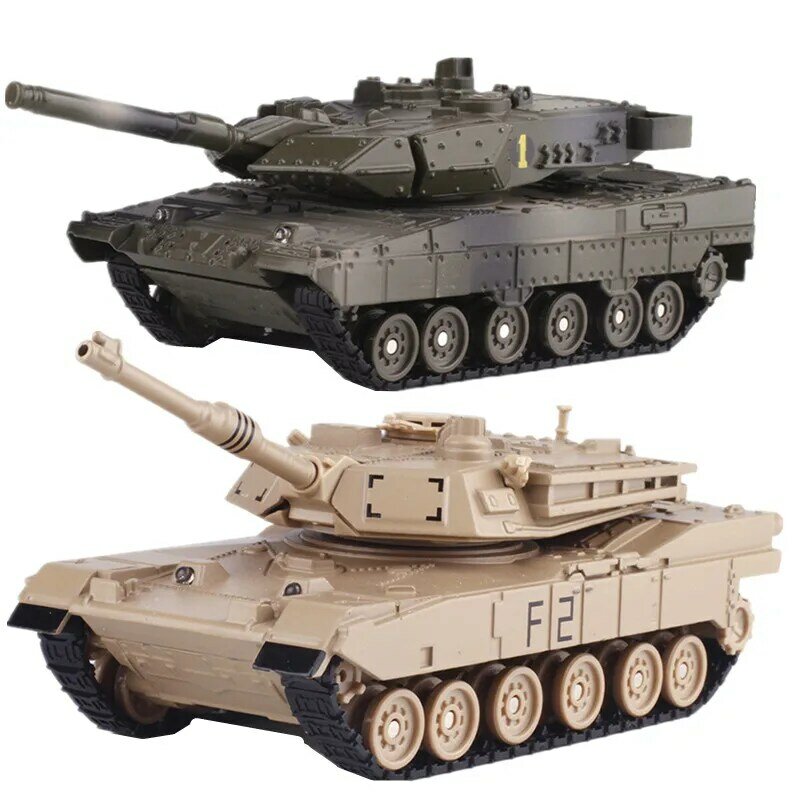 لعبة مركبة دبابة عسكرية نموذج مع الضوء والصوت ، التراجع 15 سنتيمتر خزان سبيكة نموذج اللعب