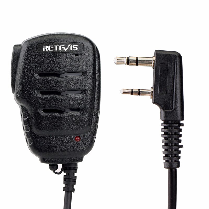 Retevis RS-111 لاسلكي تخاطب ميكروفون المتكلم PTT Mic مع 3.5 مللي متر سماعة جاك ل كينوود ل Baofeng UV 5R UV 82 RT622 RT24