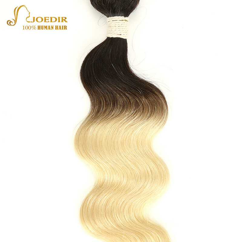 Joedir-نسج برازيلي مموج طبيعي ، شعر ريمي ملون مسبقًا ، لون أشقر مظلل T1B 613