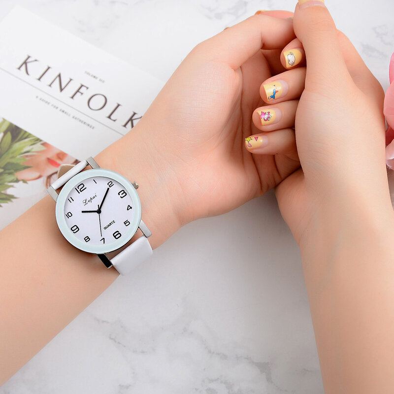 Lvpai العلامة التجارية ساعات كوارتز للنساء الفاخرة الأبيض ساعات يد فستان السيدات الإبداعية ساعة 2019 جديد Relojes Mujer