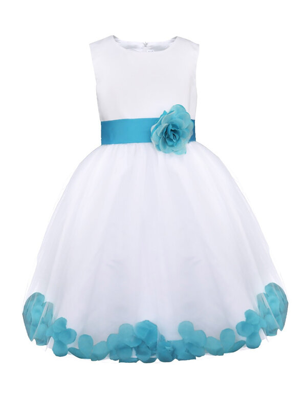 فستان أميرة من التول ، زهور ، تول ، للفتيات الصغيرات ، ثوب مسائي ، رسمي ، لحفلات الزفاف
