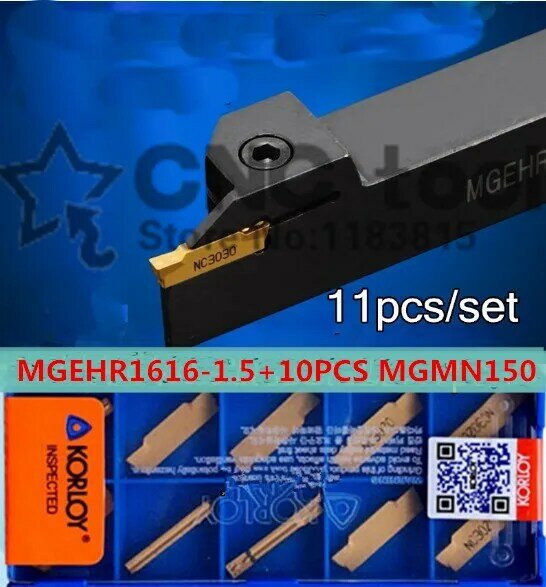 MGEHR1616-1.5 1 قطعة + 10 قطعة MGMN150-G = 11 قطعة/المجموعة CNC مخرطة أدوات NC3020/NC3030 الآلات الصلب شحن مجاني