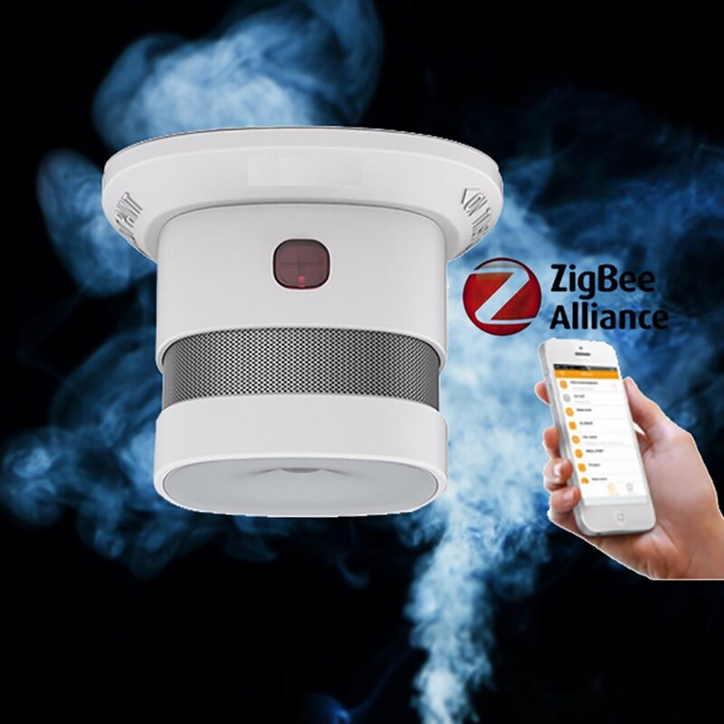 مطبخ استخدام تويا زيجبي3.0 الدخان الاستشعار إنذار الحريق كاشف كهروضوئي التحكم عن طريق التطبيق الحياة الذكية