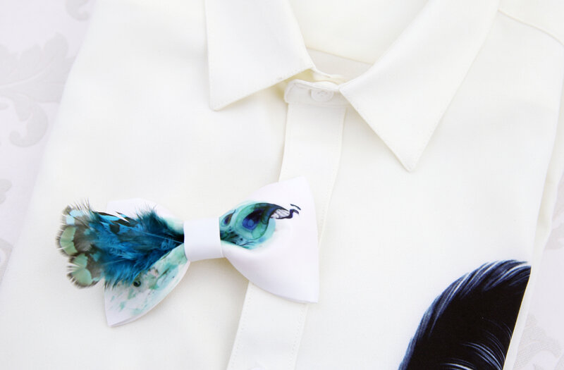 ربطة عنق رجالية غير رسمية ، صناعة يدوية ، تصميم أصلي ، أزرق ، أخضر ، ريش طاووس ، عصري ، جديد ، شحن مجاني ، 2016