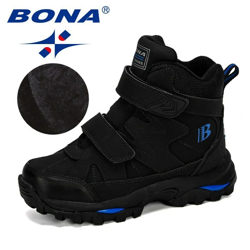 BONA-أحذية ثلج للأطفال ، أحذية شتوية مقاومة للماء ، دافئة وسميكة ، للأولاد والبنات ، لفصل الشتاء