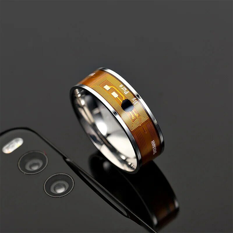 خاتم ذكي متعدد الوظائف للجنسين من الفولاذ المقاوم للصدأ ، NFC ، خاتم رقمي للزوجين ، إكسسوارات مجوهرات