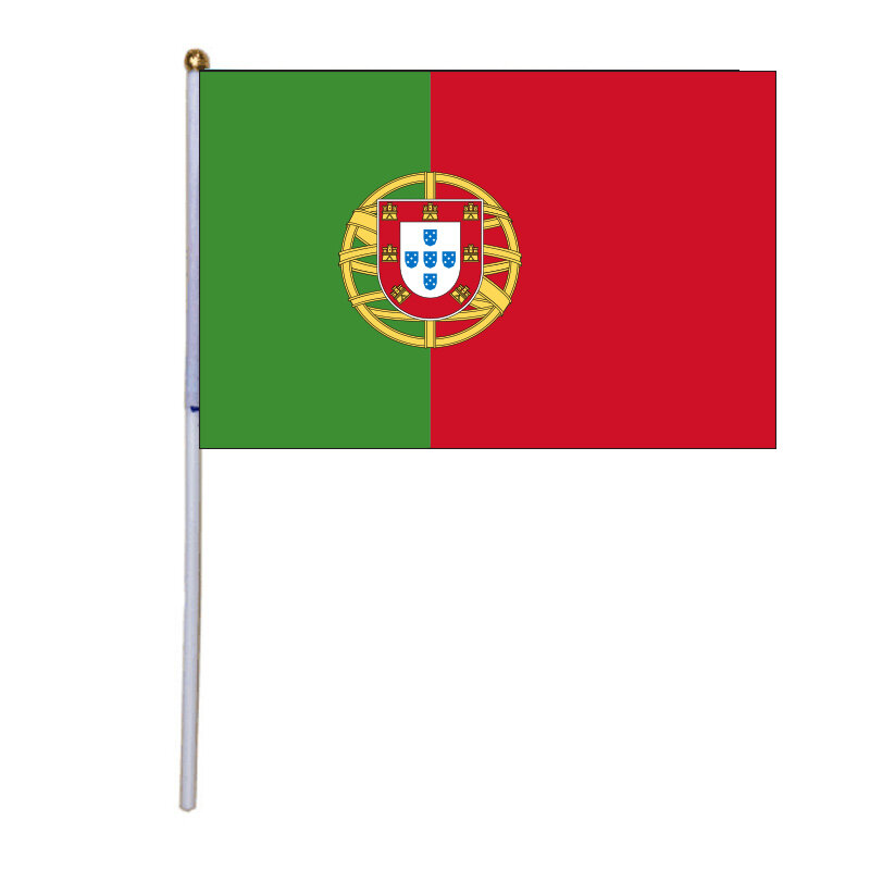 شحن مجاني xvggdg 100 قطعة 14*21 سنتيمتر البرتغال علم يد البرتغال اليد يلوحون العلم الوطني