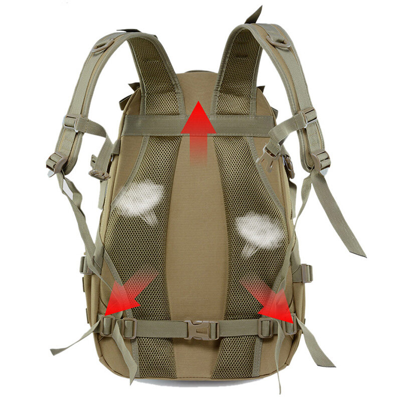 40L التخييم على ظهره حقيبة عسكرية الرجال حقائب السفر التكتيكية الجيش مول تسلق حقيبة الظهر المشي لمسافات طويلة في الهواء الطلق عاكسة XA714A