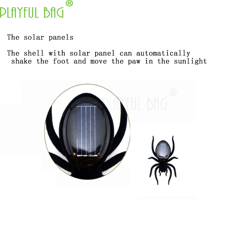 في الهواء الطلق بالتحايل الإبداع الشمسية الطاقة الكترونية العناكب ألعاب novelty اللعب متعة دمى هدايا الخوف لعب الأسود HI10