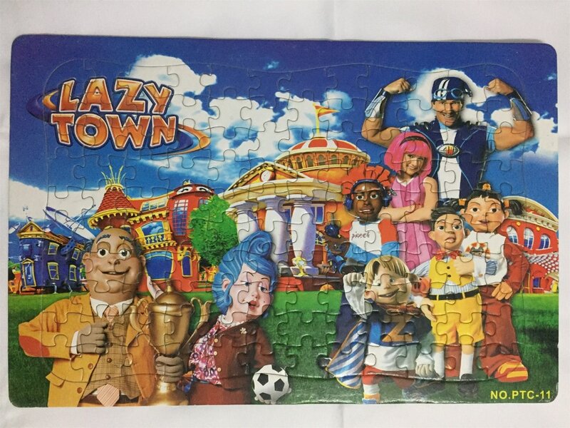 2019 iWish 42x28 سنتيمتر LazyTown 2D اللعب كرة القدم الألغاز كسول مدينة بازل قطع عيد الميلاد الاطفال لعب للأطفال طفل تلعب لعبة
