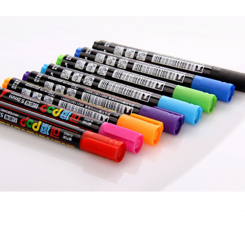 8 قطعة/الوحدة 8-Color تكرار ملء أقلام كتابة جافة على السبورة البيضاء السبورة ماركر من إزميل القلم تلميح من 5 مللي متر