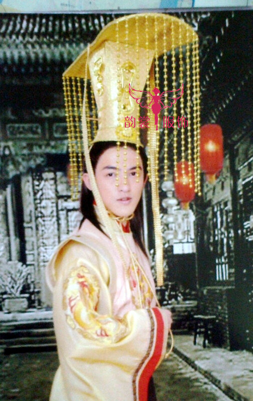 تيجان تصوير إمبراطور صيني قديم للرجال ، قطعة رأس