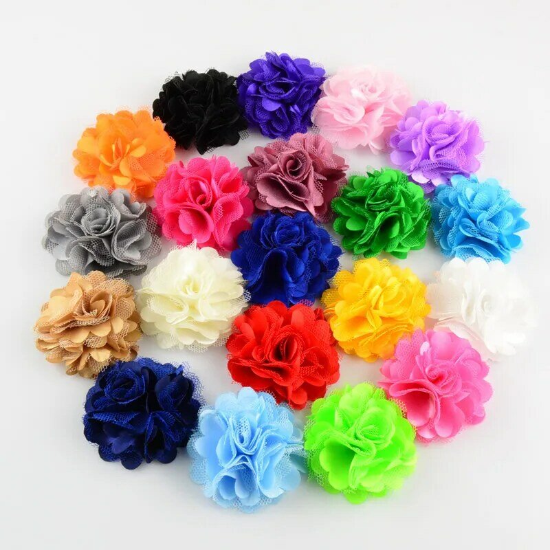100 قطعة/الوحدة ، مصغرة الحرير شبكة زهور-حجم 2 "-اخترت اللون