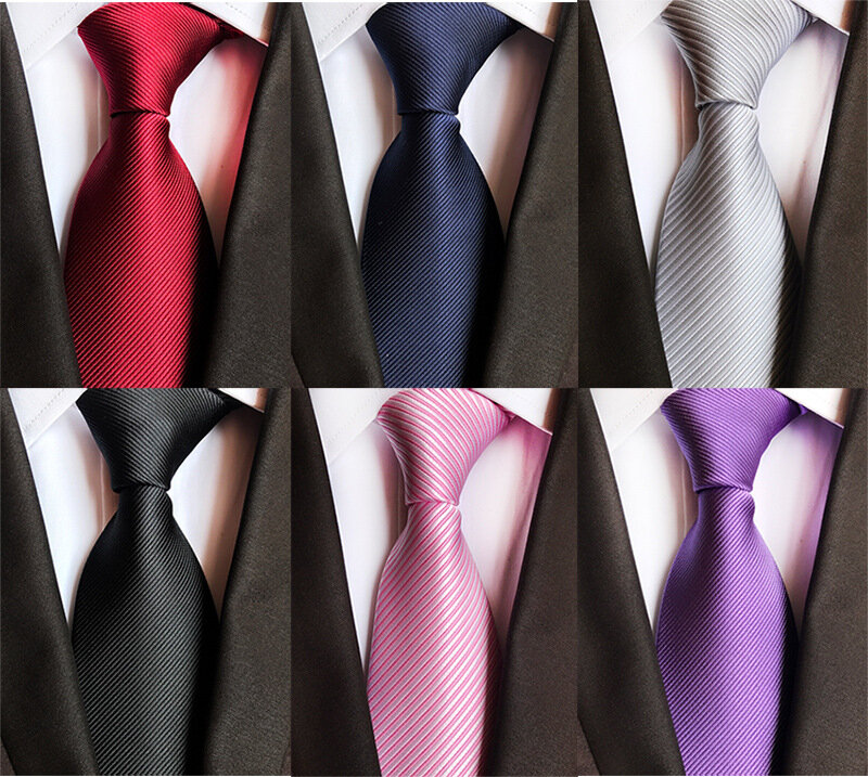 عالية الجودة عادية التعادل للرجل بلون العلاقات الحرير الرجال ربطة العنق لحفل الزفاف