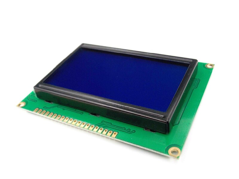 شاشة LCD 128*64 نقطة 5 فولت شاشة زرقاء 12864 LCD مع إضاءة خلفية ST7920 منفذ متوازي