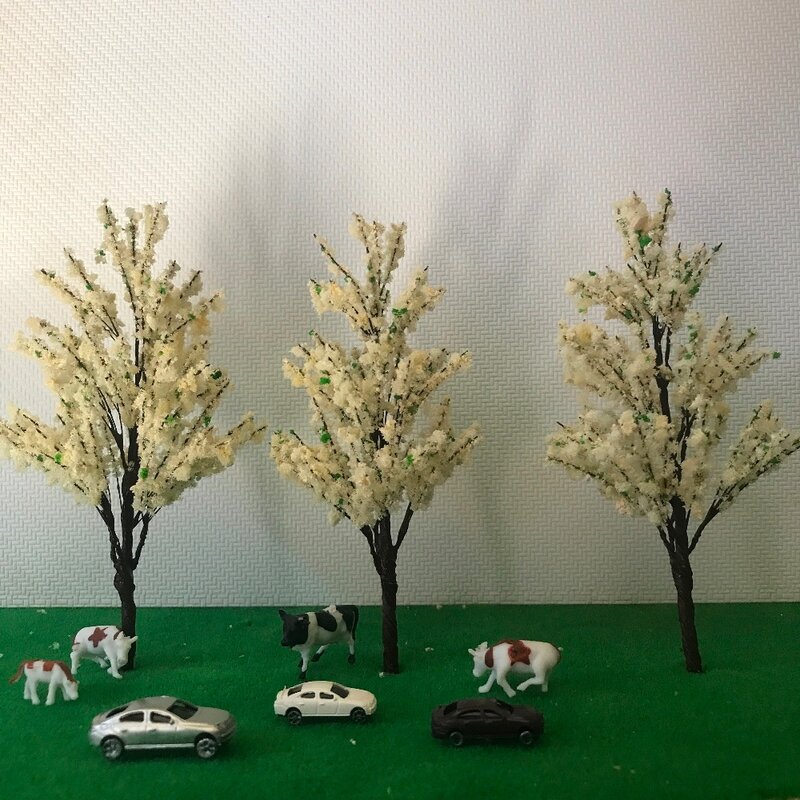 بناء نموذج المواد diy رمل مصغرة نموذج شجرة المشهد شجرة