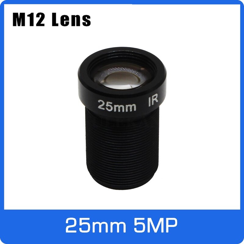 5 ميجابيكسل M12 ثابت 1/2 بوصة 25 مللي متر عدسات كاميرات مراقبة لمسافات طويلة عرض ل 1080P/4MP/5MP كاميرا AHD IP كاميرا شحن مجاني