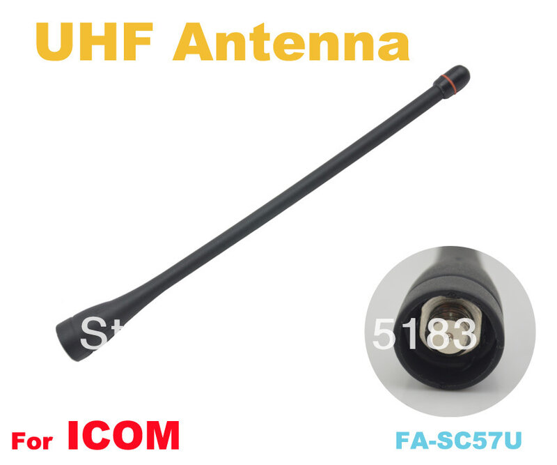 FA-SC57U UHF 430-470MHz هوائي ل ICOM IC-F16/F26 IC-F3022T/S IC-F4022T/S IC-F33GT/GS F43GT/GS IC-F51 IC-F61 IC-V80E IC-U80E