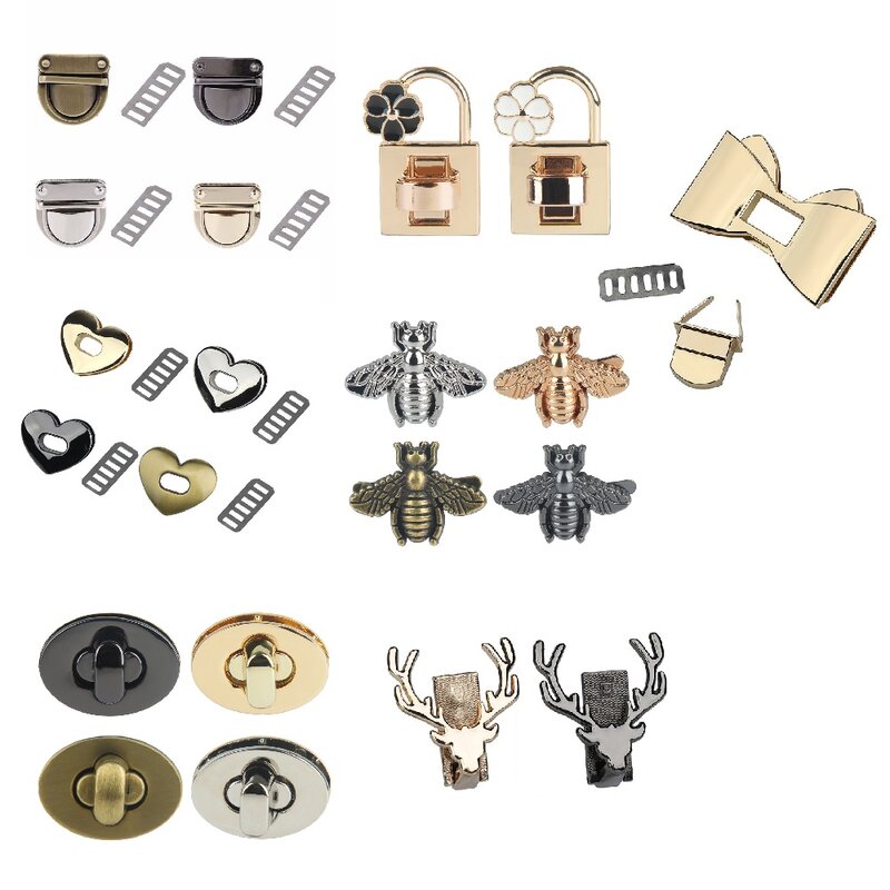 قفل حقيبة اليد المعدني ، قفل حقيبة الأمتعة المعدني ، DIY ، المحفظة ، الأجهزة ، الأجزاء ، الملحقات