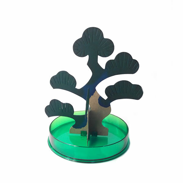 مجموعة زراعة بونساي الورقية السحرية للأطفال ، ورق أخضر بصري 14Hx13Dcm ، شجرة صنوبر صوفي ، ألعاب تعليمية لعلم الكريسماس ، 2019
