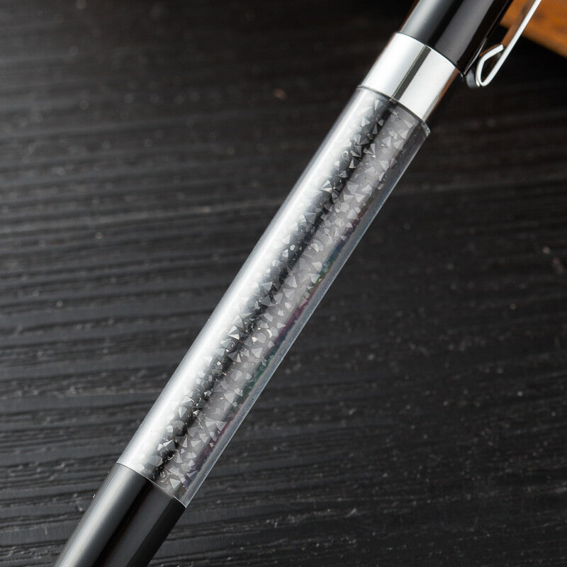 جديد معدن الماس كريستال قلم حبر جاف موضة الإبداعية هدية جل أقلام مكتب الأعمال قلم توقيع اللوازم المكتبية شعار مخصص