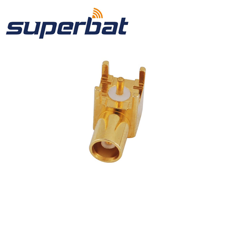 Superbat 10 قطعة MCX من خلال ثقب الإناث PCB جبل مع لحام آخر موصل النسخة المتوسطة