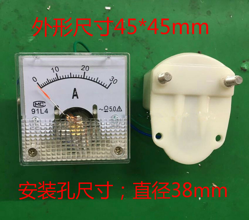 مقياس لوحة التيار الكهربائي ، 1 ، 91L4 ، AC ، 0A ، 1A ، 2A ، 3A ، 5A ، 10A ، 20A ، 50A