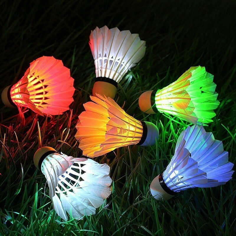 حديثا 4 قطعة LED الريشة الكرات الإضاءة العصافير الريشة متوهجة الريشة ل في الهواء الطلق الرياضة BN99