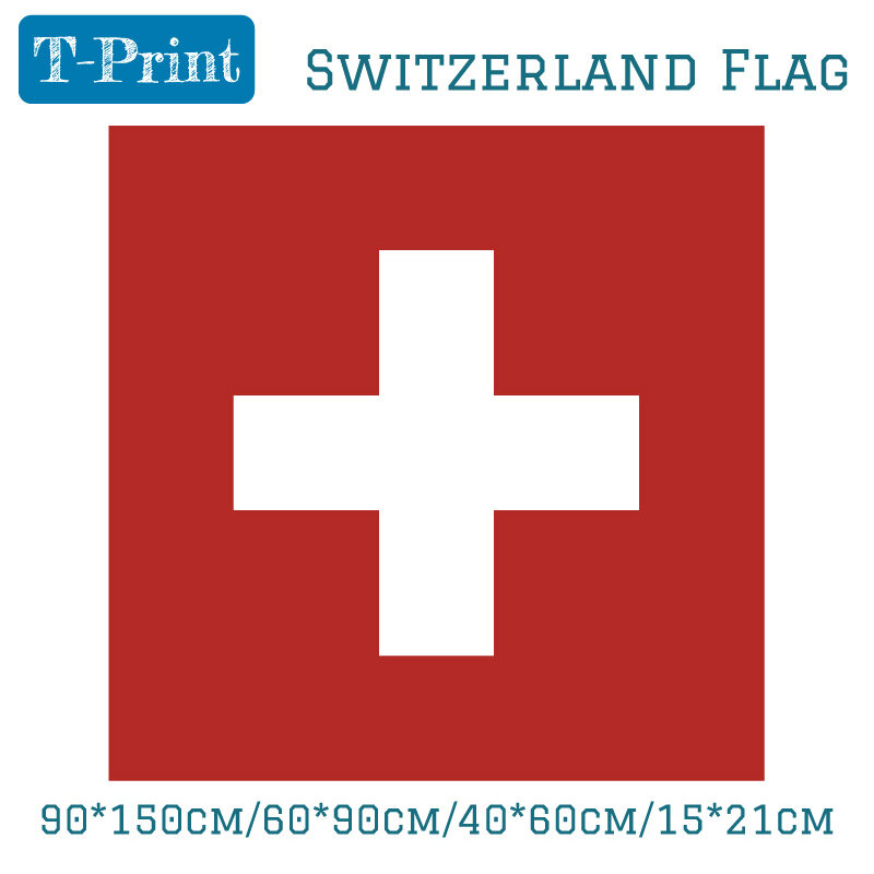90*90 سنتيمتر/60*60 سنتيمتر/40*40 سنتيمتر/15*15 سنتيمتر تحلق العلم عالية الجودة الديكور الداخلي للمنزل السويسري سويسرا العلم الوطني البوليستر