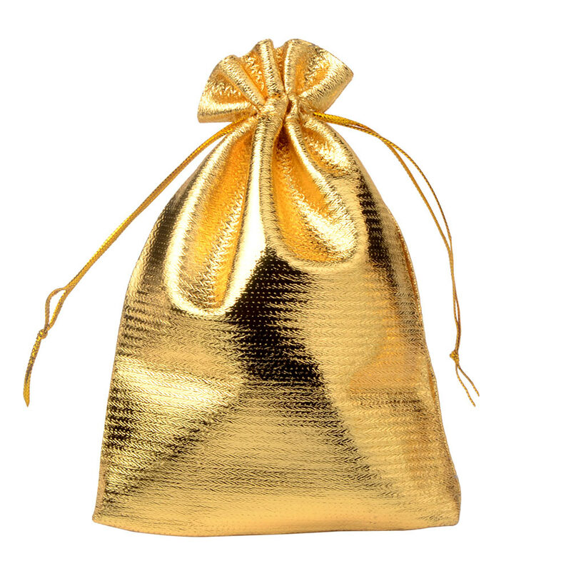 50 قطعة/الوحدة 7x9 9x12 10x15 سنتيمتر قابل للتعديل مجوهرات التعبئة النسيج حقيبة الذهب الألوان الرباط الزفاف تخزين الحقائب