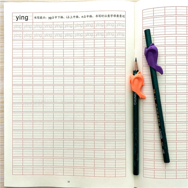 جديد 34 صفحة/كتاب التلاميذ الاطفال Phonetic الأبجدية ممارسة الخط كتاب الكتابة الصينية Pinyin الأخدود كتاب الكتابة للمبتدئين