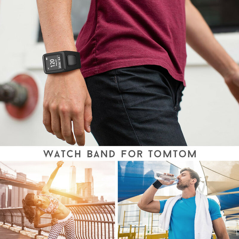 جودة حزام ساعة سيليكون ل TomTom استبدال ساعة معصم الفرقة ل TomTom Runer 2 3 شرارة 3 الرياضة ساعة للرجال النساء