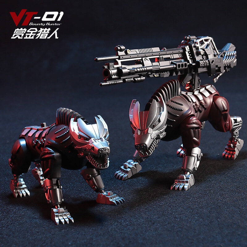 التحول قتل قفل VT-01 VT01 مع اثنين من الكلاب سبيكة معدنية كو UT R01 ألعاب مشوهة عمل الشكل روبوت جمع الهدايا