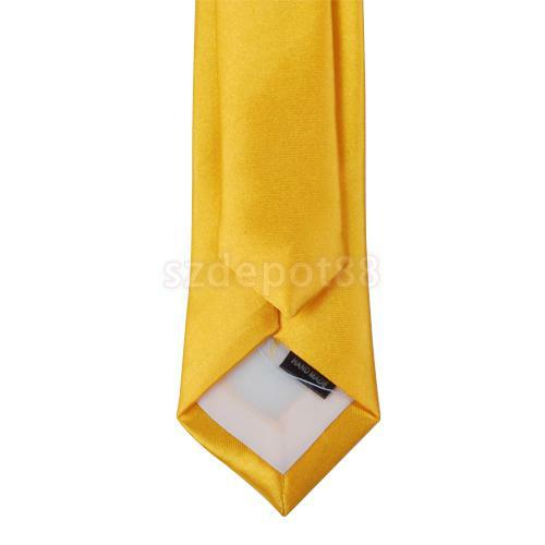 للجنسين ربطة عنق عادية نحيل ضيق رابطة عنق-صلب ذهبي أصفر