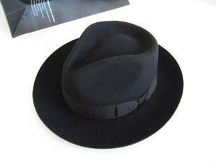 قبعة فيدورا من الصوف للجنسين ورأى فيدوراس القبعات الكبار موضة تريلبي القبعات شعبية أغطية الرأس الصوف فيدورا تريلبي القبعات رجل قبعة B-8130