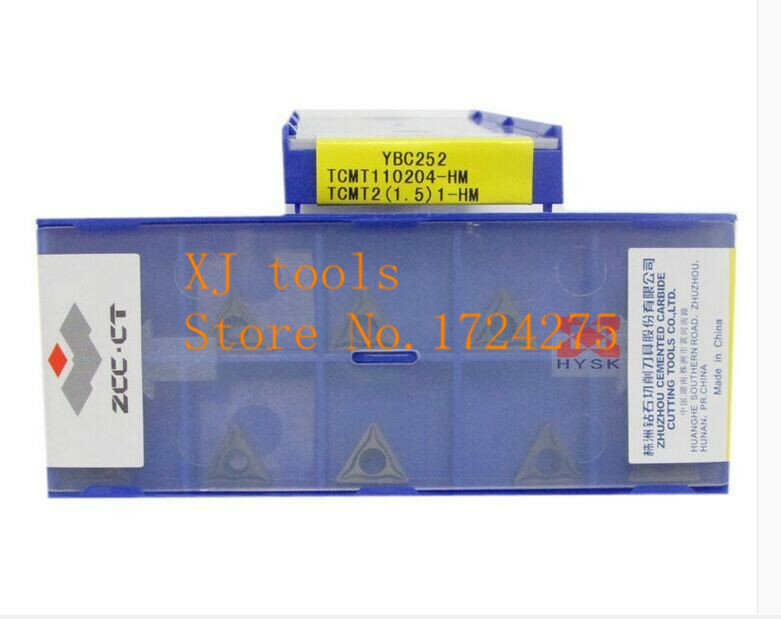 شحن مجاني 10 قطعة TCMT110204 HM YBC252 القاطع إدراج كربيد عززت كربيد تحول أدوات