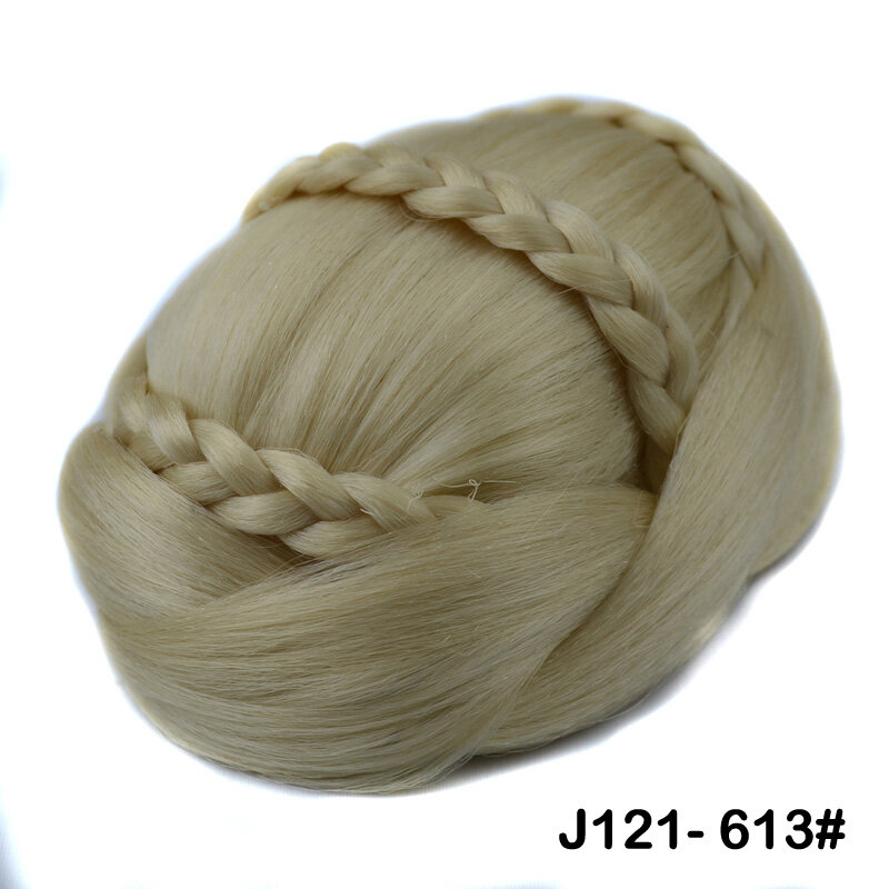 J18 jeedou رائعة مضفر Chignon متعددة الطبقات الضفائر الاصطناعية الشعر كعكة الوسادة الأكثر مذهلة حفلة موسيقية Updos الطبيعية هيربيسي