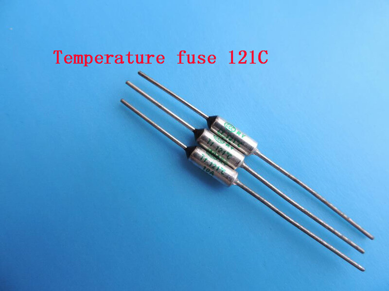 فتيل حراري 121C 10A 100 V RY121 ، توصيل مجاني ، 250 قطعة ، درجة حرارة ، 121 درجة