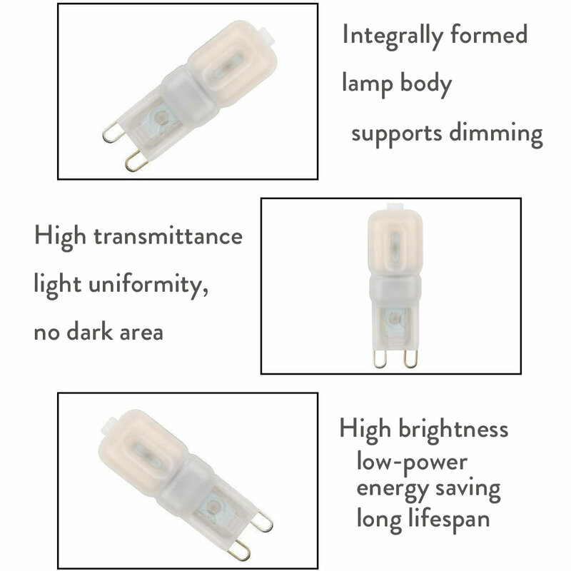 G9 LED مصباح 3 واط 14 المصابيح لمبة LED صغيرة SMD2835 الأضواء الثريا الإضاءة عالية الجودة استبدال 30 واط مصابيح هالوجين 110 فولت 220 فولت