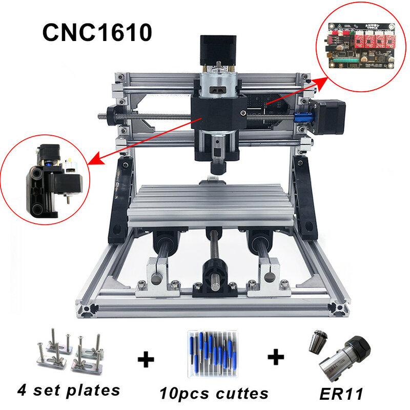 CNC 1610 مع ER11 ، آلة نقش cnc ، آلة طحن Pcb صغيرة ، آلة نحت الخشب ، موجه cnc ، cnc1610 ، أفضل الألعاب المتقدمة