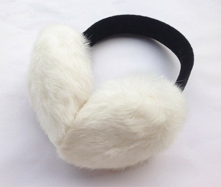النساء الأذن يفشل الخريف الشتاء حقيقي الأرنب الفراء أسود رمادي أبيض براون الإناث الأذن أدفأ unable earmuff M201