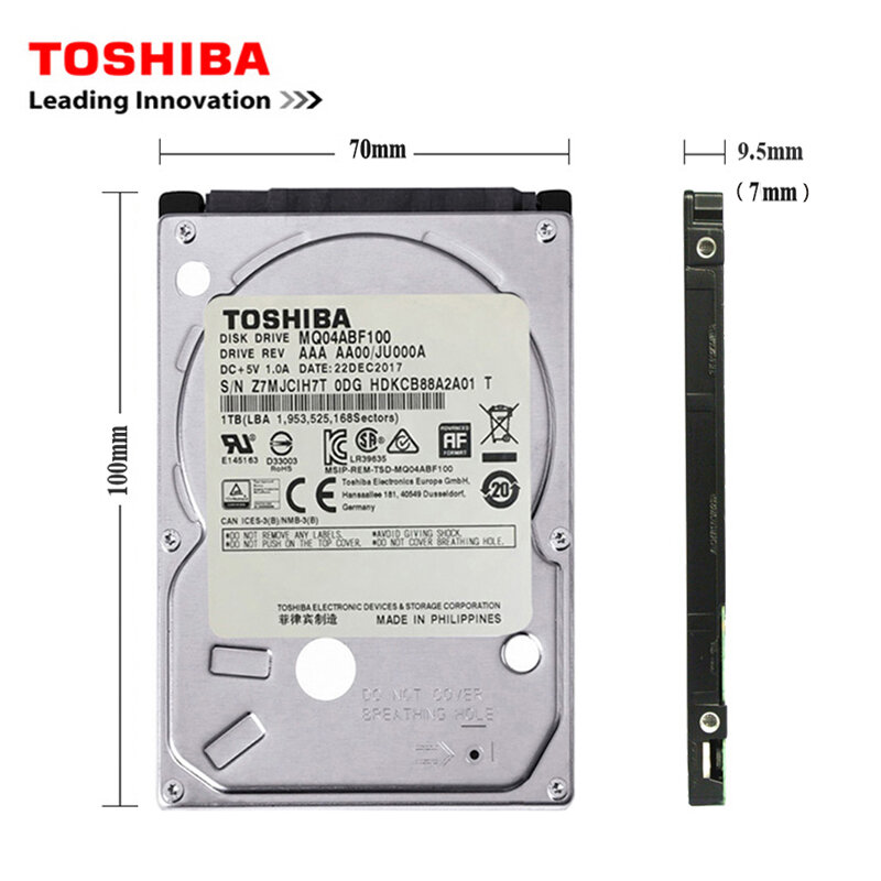 TOSHIBA-SATA2 القرص الصلب الداخلي ، 320GB ، 2.5 "، SATA2 ، 120G ، 160G ، 250G ، 500G ، 1T ، 2T ، HDD ، 5400-7200RPM ، كمبيوتر محمول ، كمبيوتر محمول