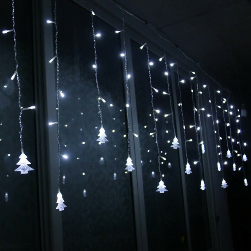 أضواء عيد الميلاد في الهواء الطلق الديكور 5 m تدلى 0.4-0.6 m Led جليد الستار سلسلة أضواء حديقة عيد الميلاد حزب الزخرفية أضواء
