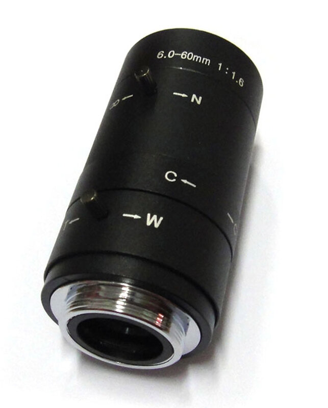 1/3 "CS 6-60 مللي متر عدسات كاميرات مراقبة IR F1.6 فتحة البؤري دليل القزحية ل IP كاميرا بجهاز اقتران الشحنات