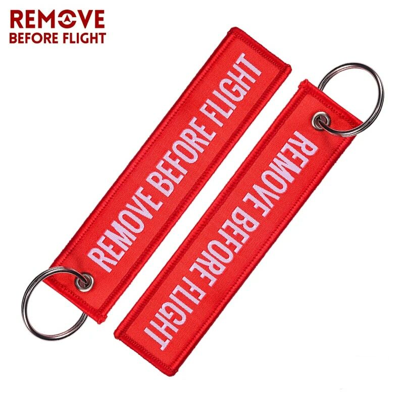 إزالة قبل الطيران المنسوجة حلقة رئيسية خاصة الأمتعة علامة تسمية الأحمر سلسلة المفاتيح للهدايا الطيران OEM المفاتيح مجوهرات الأزياء