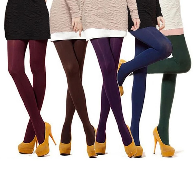 Denier-جوارب مخملية طويلة للنساء ، لون الحلوى ، جوارب رفيعة الساق ، مجموعة الربيع والخريف 120
