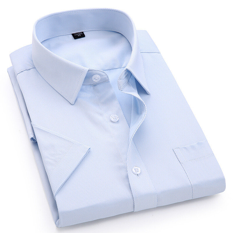 فستان كاجوال رجالي بأكمام قصيرة قميص صيفي أبيض أزرق وردي أسود ذكر منتظم تناسب قميص الرجال القمصان الاجتماعية 4XL 5XL 6XL 7XL 8XL