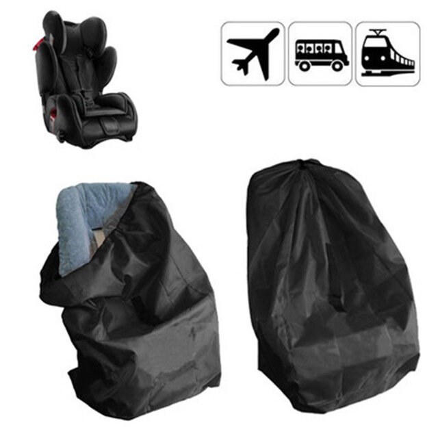 سماكة أسود مقعد السيارة حقيبة سفر للطائرة ، أكياس مقعد السيارة للسفر الهواء ، ومناسبة لمقاعد معززة ، ومقاعد سيارة قابلة للتحويل