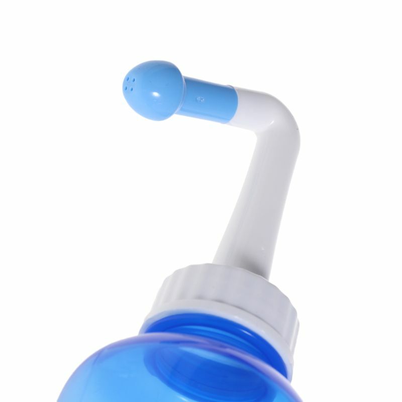 نظام غسل الأنف الأنفي وعاء الجيوب الأنفية الحساسية الإغاثة شطف Neti الأطفال الكبار 500 مللي زجاجة بلاستيكية زرقاء معدات عملية جديدة