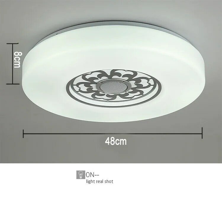 مصباح سقف LED قابل للتعتيم من PMMA RGB مع البلوتوث ، تعتيم الهاتف الذكي ، تغيير لون الإضاءة ، الموسيقى ، AC: av V ، ma V